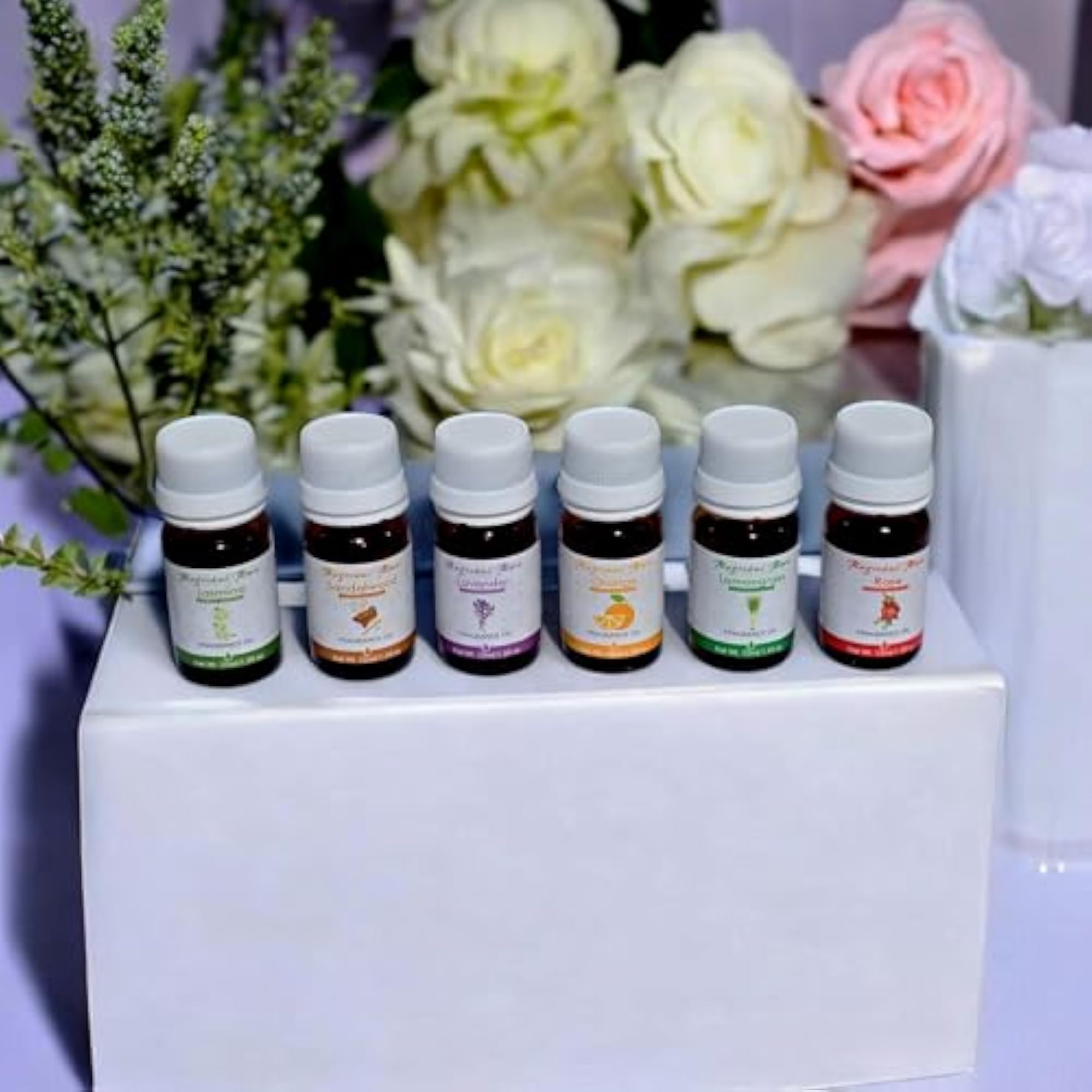 Fragrance Oils Set, 6 Bottles, Natural Aromatherapy